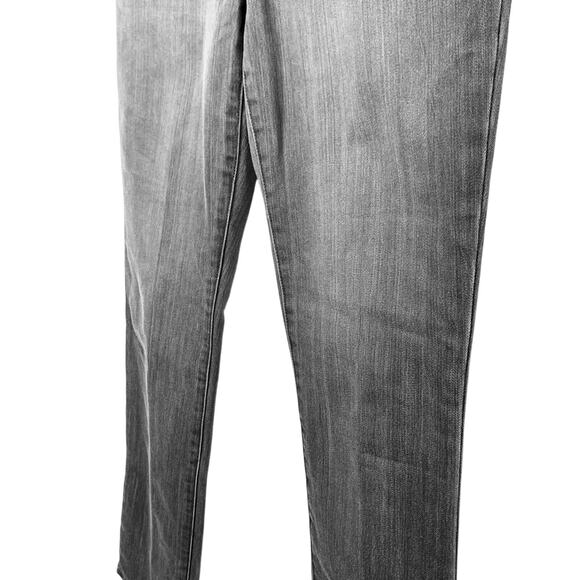 Chicos Platinum Gray Womens Stretch Mid Rise Ultimate Straight Leg Jeans 00R / 2 - Picture 9 of 16